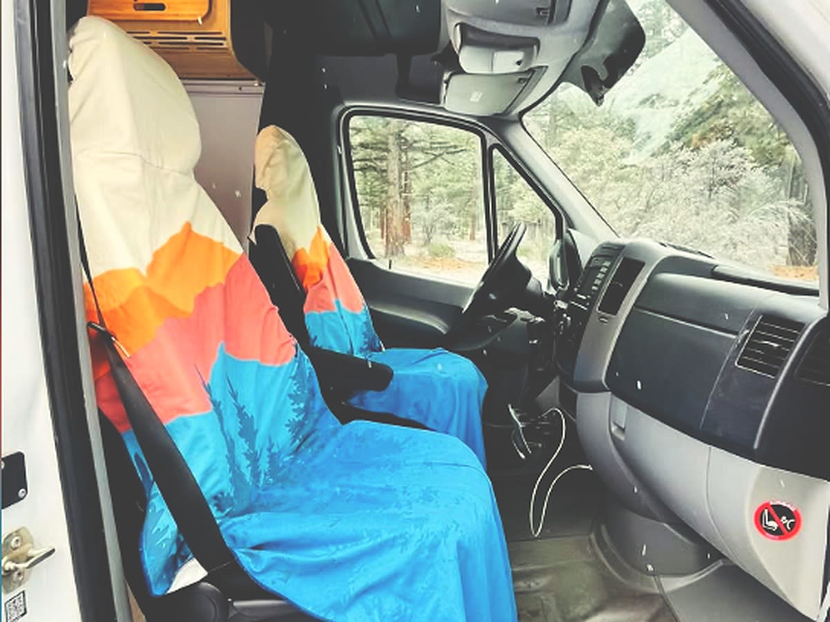  and convenient storage.|White Mercedes Sprinter rv rental — photo 6
