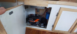 Essential for RV rental adventures: a robust LiFePO4 battery and electrical setup providing reliable off-grid power.