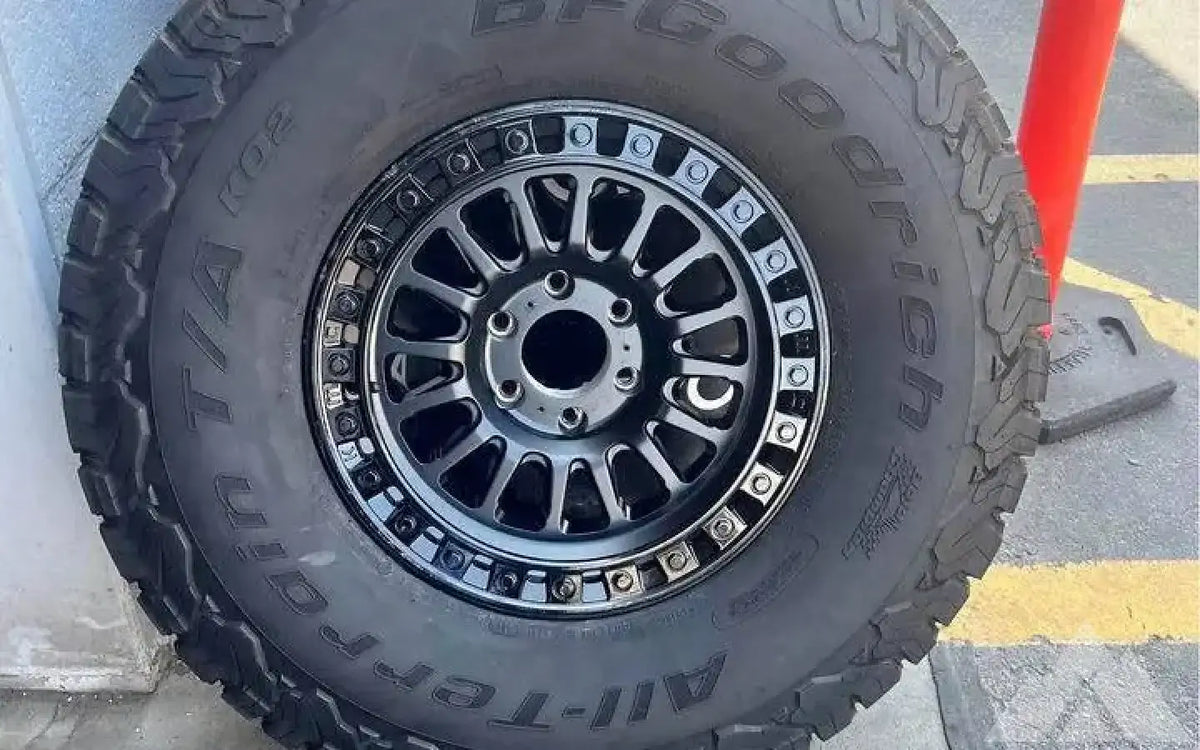 KMC Wheels 17 inches BFGoodrich 37 12.5 inches R17 — used set of wheels tires for sale