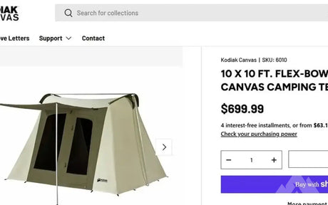 Kodiak Canvas Flex Bow Tent — used tents & canopies for sale (photo 6)