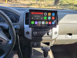 Inside an RV rental: a driver's view of the dashboard, featuring an ATOTO stereo, speedometer, and vehicle controls.
