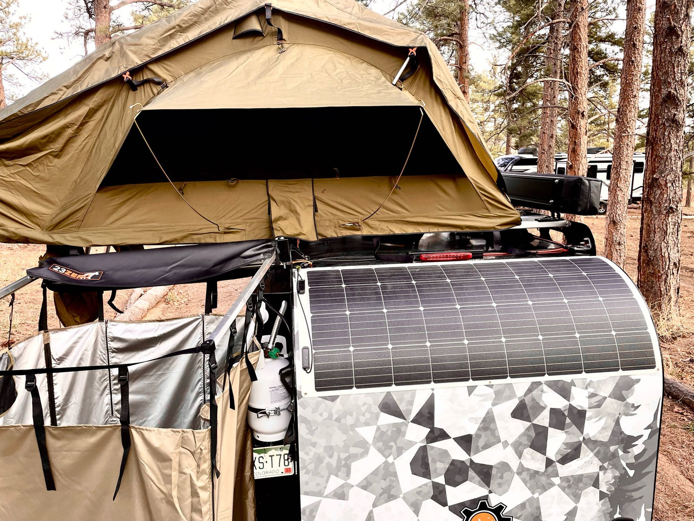  featuring a camo wrap & rooftop tent. Perfect for an rv rental.|Rooftop tent — photo 5