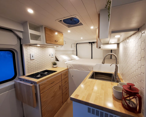 Off-Grid Ready RAM ProMaster | Queen + Twin Beds, Hot Shower, Solar Power overland rental