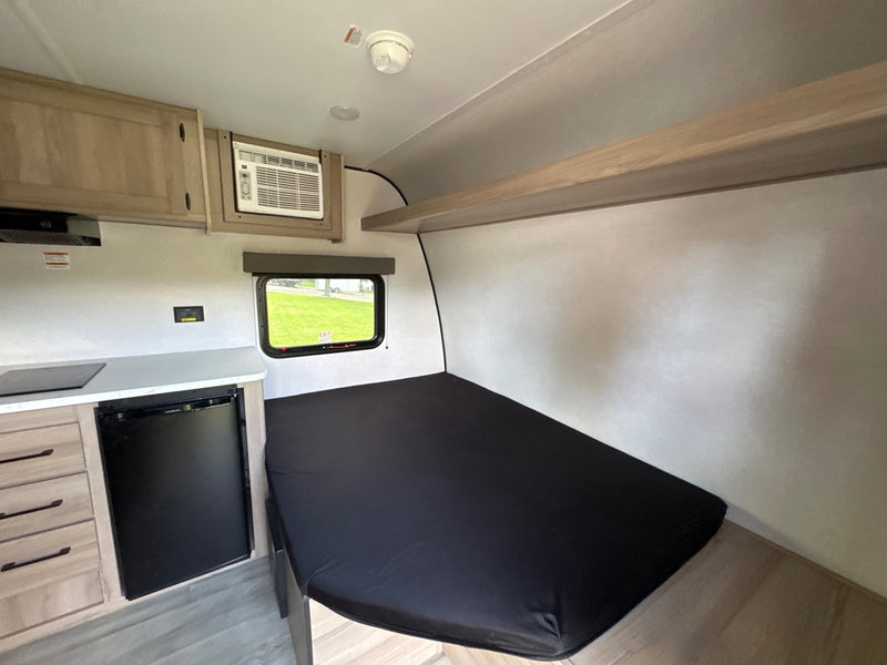  and under-counter fridge.|This modern Coleman travel trailer — photo 4