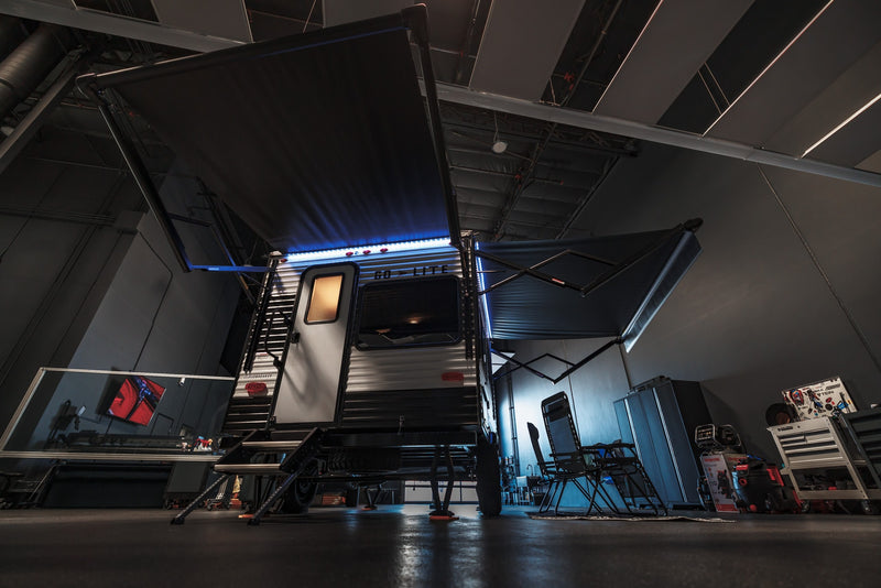  and outdoor chairs.|This modern travel trailer RV rental — photo 3