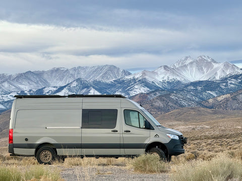 Forged Vans Sprinter 170 - sleeps/rides 2-5; off-grid AC + heat; hot water overland rental