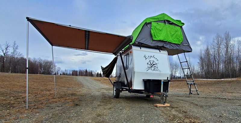 This adventure-ready camper with a rooftop tent & awning is perfect for your next rv rental camping trip! — photo 12