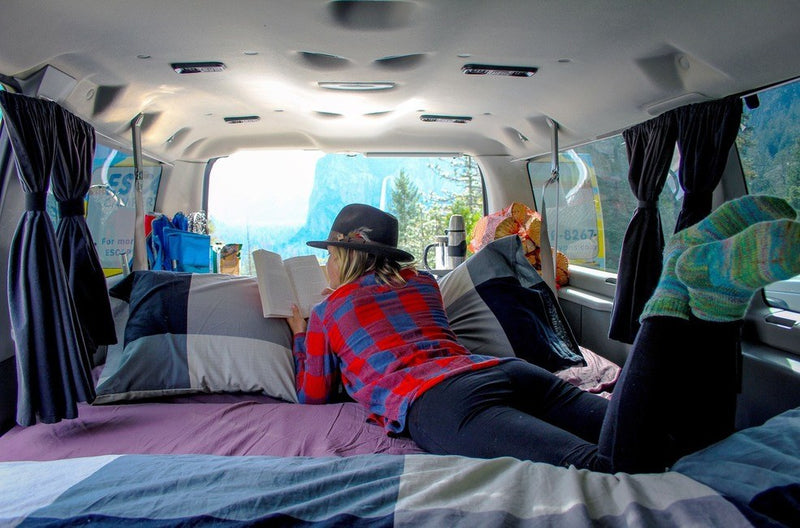  ideal for rv rental adventures. Features an 'ESCAPE' hood and a vibrant desert mural side.|A vibrant — photo 7