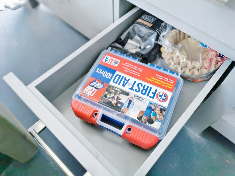 An essential first aid kit for home, work, or travel, neatly stored in a drawer – perfect for your RV rental. — photo 6
