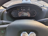 RV rental driving view: dashboard instrument cluster showing 0 MPH, 217-mile range, and 1556 total miles.