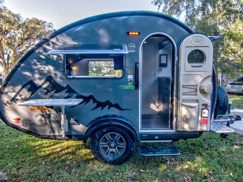 35 States & Counting · Off-Grid Teardrop Camper · nuCamp TAB 320 Boondock overland rental