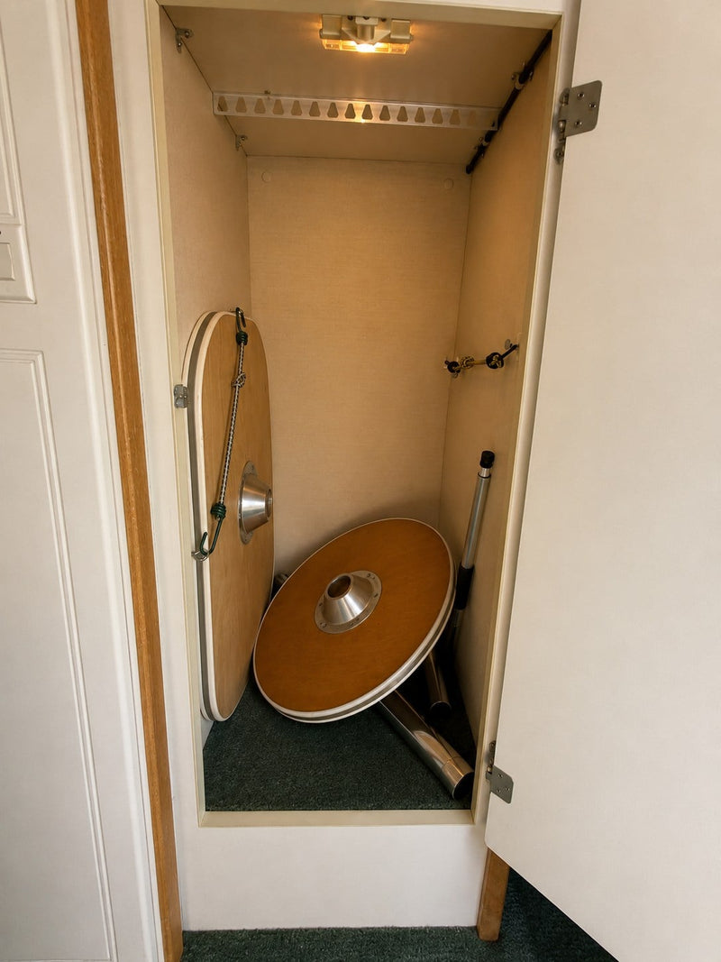  featuring a comfortable bed for your next camper van adventure.|Explore this bright RV rental interior featuring a compact kitchen — photo 11