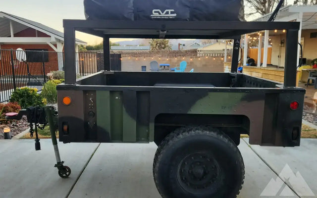 M1101 HUMVEE trailer with custom rack for CVT tent — photo 3