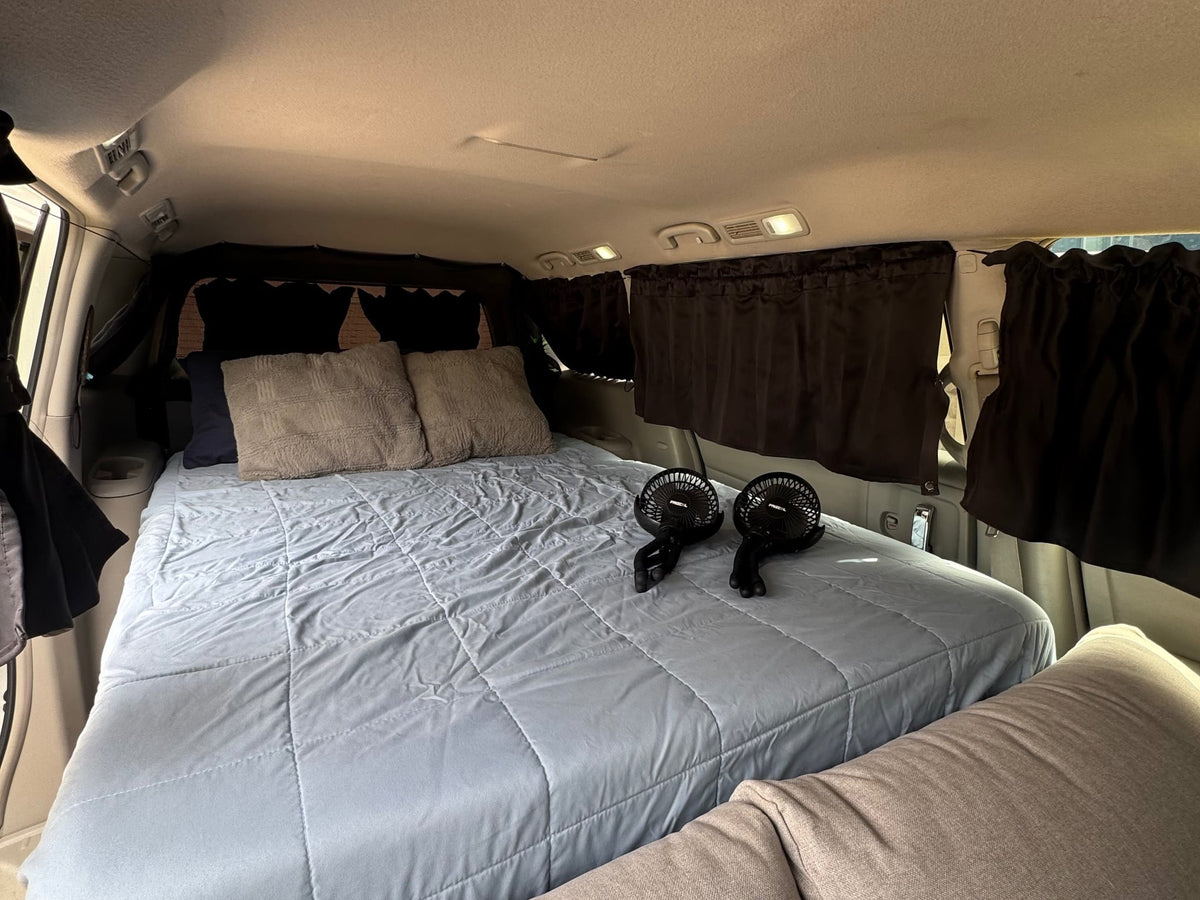 " a white camper van with a rear-accessed custom kitchen (sink — photo 3