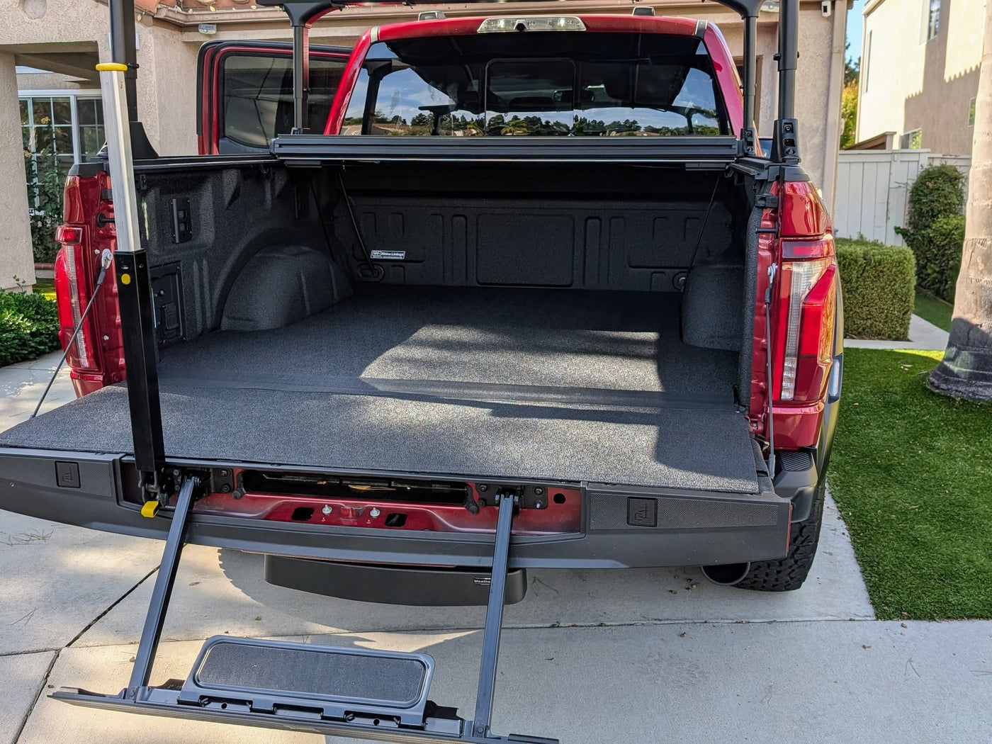  showing a clear blue sky and building; perfect for an RV rental adventure.|A digital truck dashboard in Park — photo 7