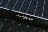 Close-up of a Zamp Solar panel, perfect for an RV rental's sustainable power needs.