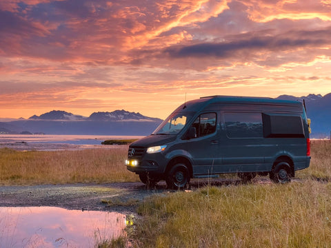 2022 Mercedes Sprinter 4x4 High Roof Boondocking Camper Unlimited Miles overland rental