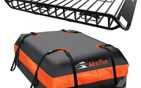 Meefar roof rack with waterproof bag,staps etc