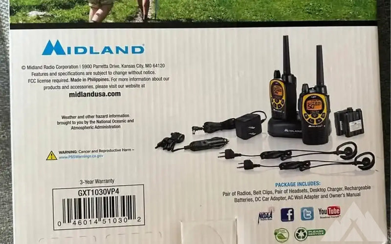 Midland 2 way radio/walkie talkie — new gear for sale (photo 2) — photo 2