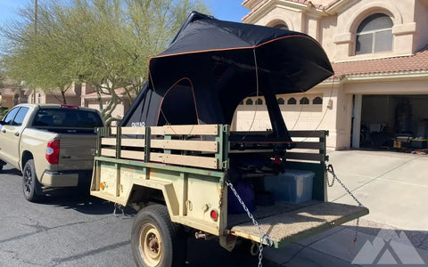 Military Camping Trailer - M101A2 w/ Rooftop Tent