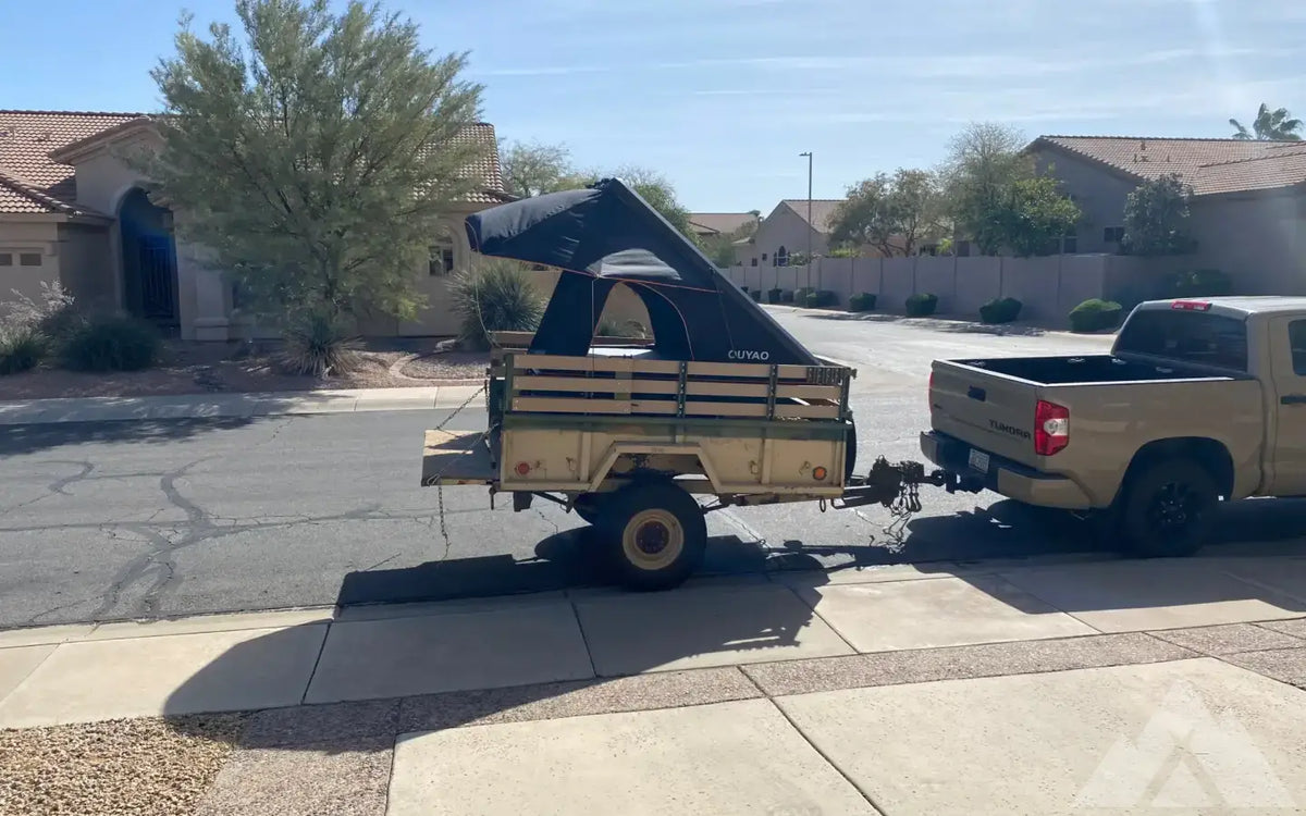 Military Camping Trailer - M101A2 w/ Rooftop Tent — used overland trailer for sale in Phoenix, AZ (photo 5) — photo 5
