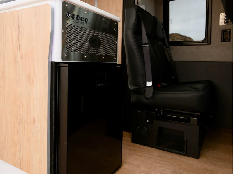  designed for travel convenience.|Modern rv rental interior: comfortable bed — photo 10