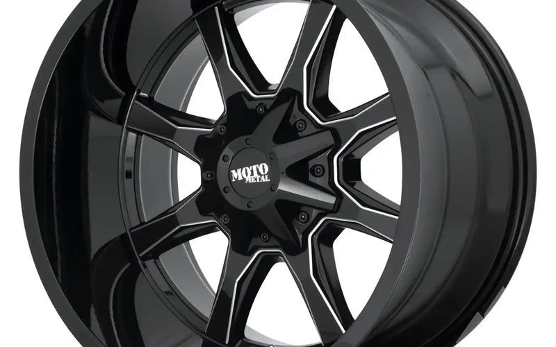 Moto Metal 20 inches Bridgestone 27 8.5 inches R20 — used set of wheels tires for sale — photo 1