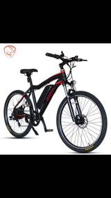 This sleek black & red DYNABike electric bicycle is perfect for exploring on your next RV rental adventure.