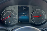 RV rental dashboard: Fuel low warning, 76°F, 10:58, in Park. Speed & RPM at zero on this vehicle's display.