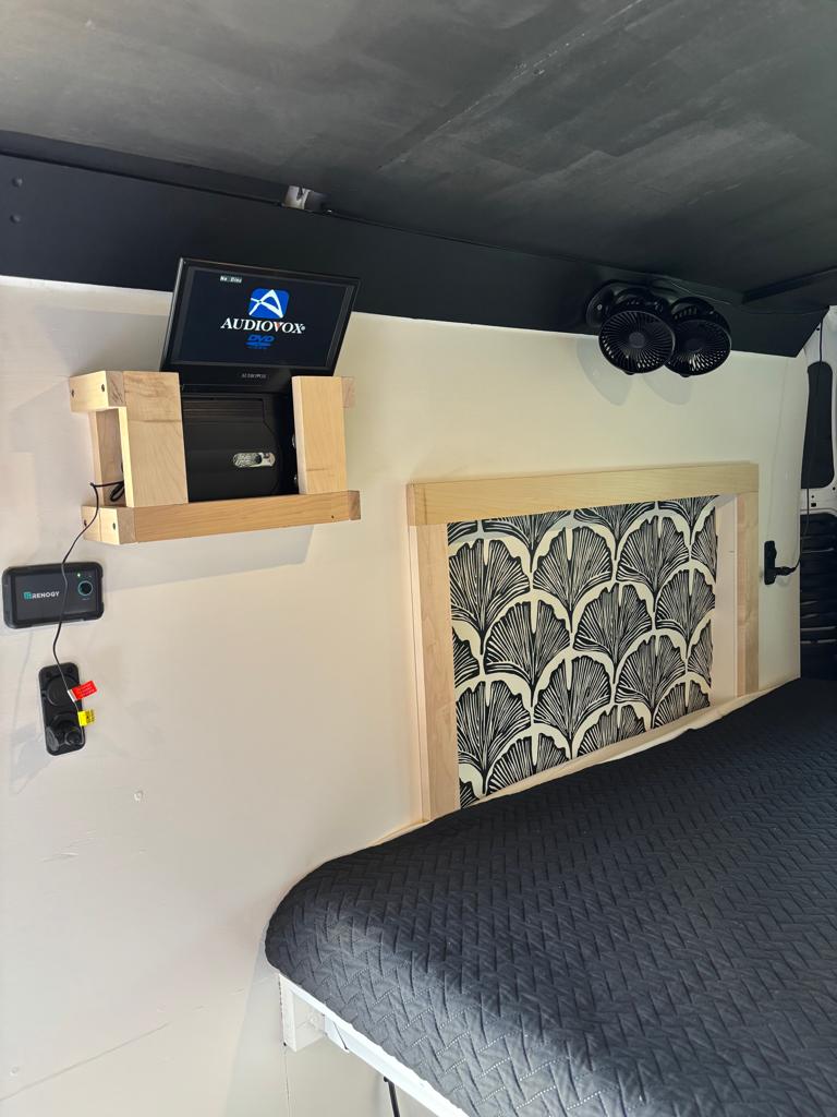 ' ideal for an RV rental adventure.|Interior of an RV rental van's front cabin — photo 4