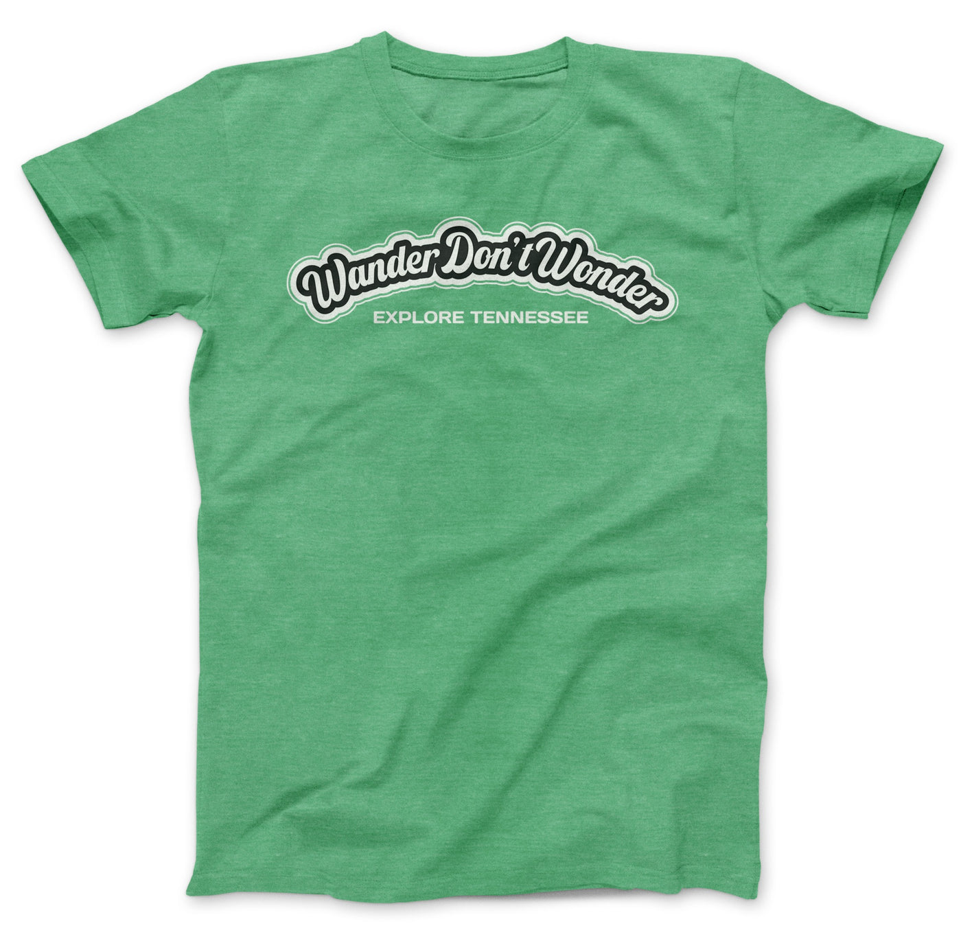 Green "Wander Don't Wonder Explore Tennessee" T-shirt, perfect for your RV rental journey. — photo 10