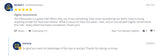 Positive customer review for an RV rental highlighting amenities, followed by a responsive reply from GoCamp.