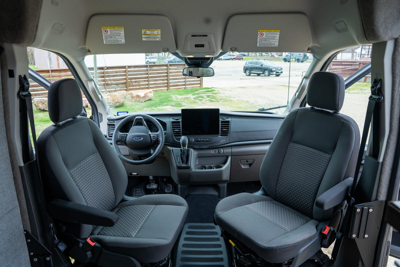  features unique rear storage boxes & an adventure-ready build.|This sleek grey RV rental camper van — photo 15