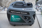 This portable Cummins Onan P2500i digital inverter generator is ideal for RV rental power, offering 2200 running watts.