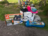 RV rental adventures begin here! Complete camping gear: stove, tent, cooler, & kitchenware for outdoor trips.