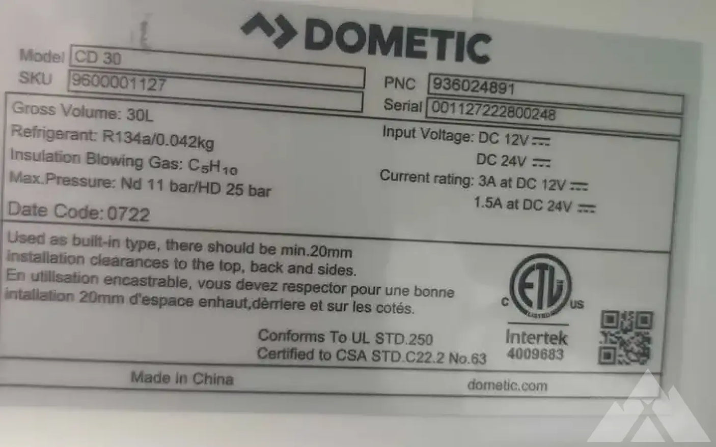 NEW Dometic CD30 Drawer Fridge 12V — new coolers & fridges for sale (photo 4)