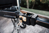 RV rental safety: a trailer's weight distribution hitch component ensures stable towing.