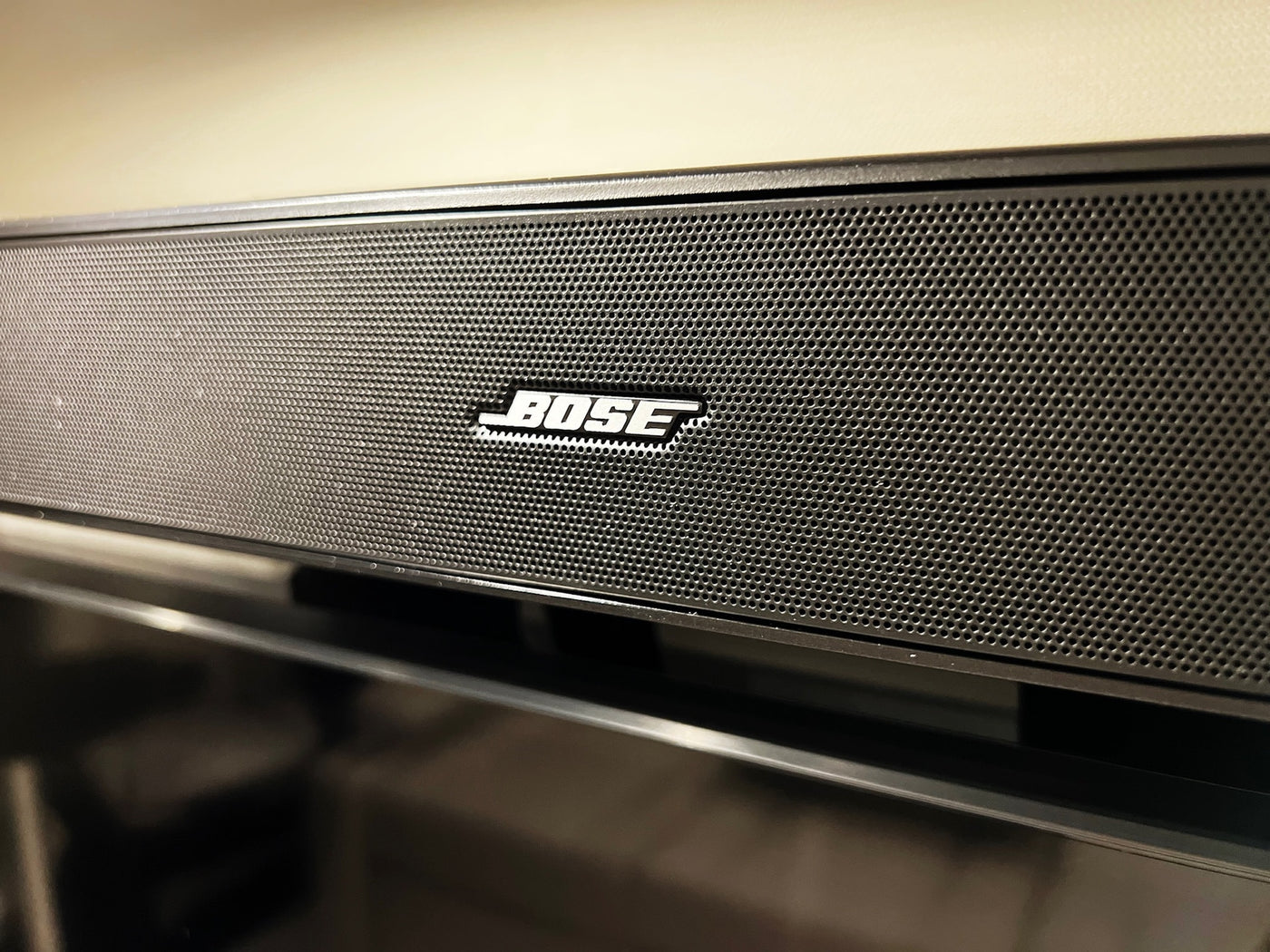 This Bose soundbar in an RV rental provides premium audio for your trips. Its perforated grille protects the speakers. — photo 12