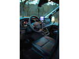 This image shows the spacious cockpit of a modern Ford van, ready for your RV rental adventure.