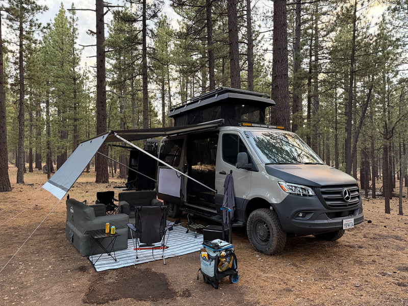  and rear storage for outdoor adventures.|Adventure-ready Mercedes Sprinter camper van — photo 10