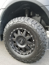 Rugged BFGoodrich All-Terrain T/A KO2 tire and black Method wheel on an RV rental.