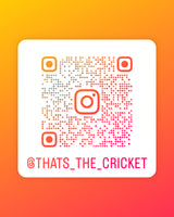 Instagram QR code for @THATS_THE_CRICKET (a cricket account). Scan for content, perfect for fans on an RV rental trip.