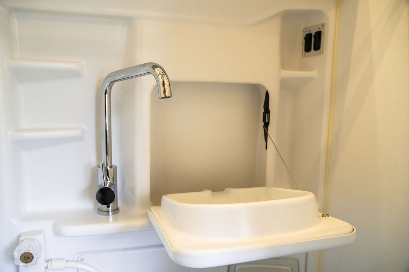  nestled in a scenic mountain forest.|rv rental interior: Dashboard with a large central touchscreen — photo 12