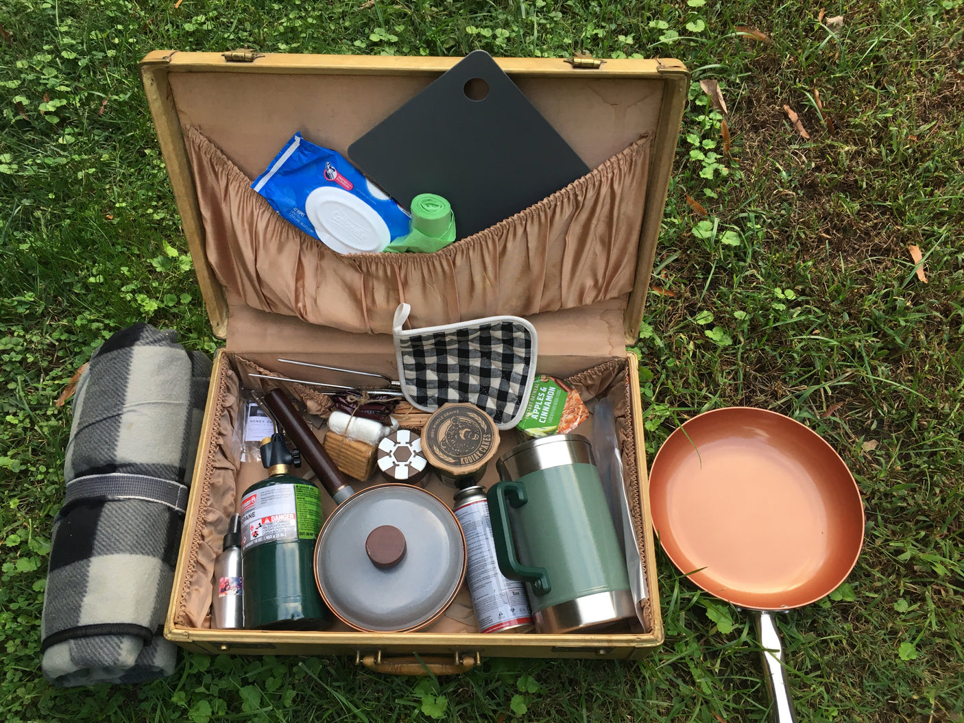 Pack light for your RV rental trips! This suitcase holds all your portable outdoor cooking and picnic gear essentials.