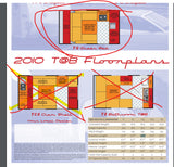 2010 T@B travel trailer floorplans and specifications, essential for rv rental planning, showing various models.