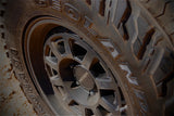 Rugged off-road tire and Mayhem custom wheel, ideal for a memorable RV rental adventure.