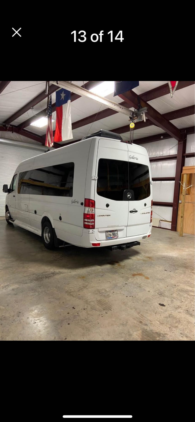  part of an RV rental kitchen setup.|Driver's cockpit of a Mercedes-Benz Sprinter RV rental — photo 10