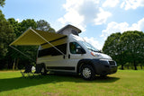  a silver camper van