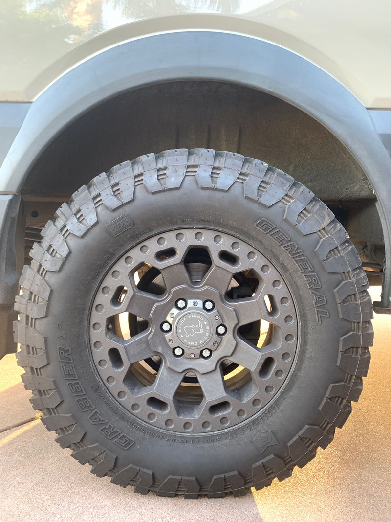 Rugged General Grabber X3 tire and Black Rhino wheel on an RV rental, ready for adventure. — photo 13