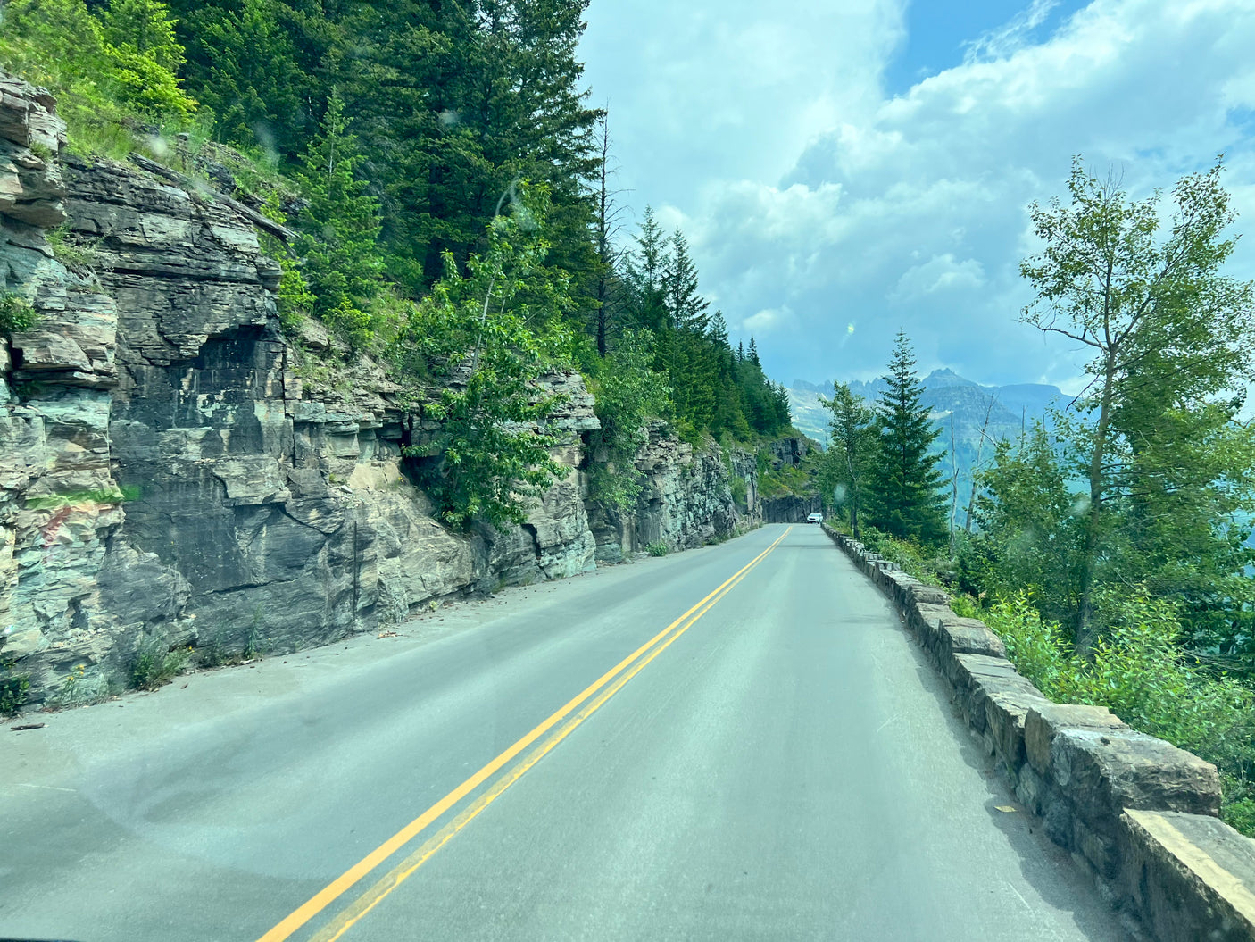Enjoy a mountain scenic drive with your RV rental. Steep cliffs, lush trees, and distant peaks define this natural road.